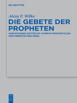 cover image of Die Gebete der Propheten